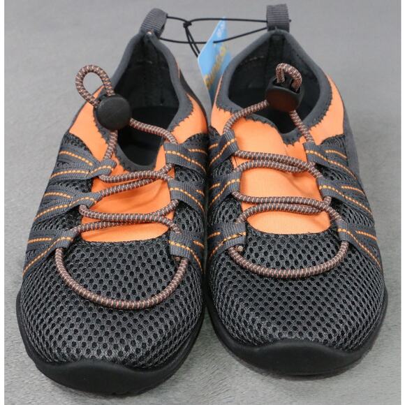 Sun & Sky Water Shoes Kids Size 13-1 Orange Gray Aqua Swim Quick Dry Mesh - Picture 1 of 6
